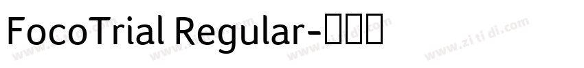 FocoTrial Regular字体转换